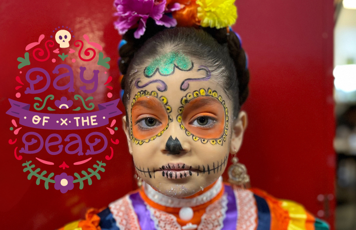  A student dressed as a Catrina 
